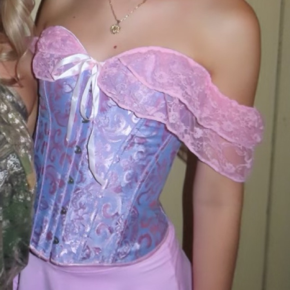 Amazon Pink off the shoulder corset